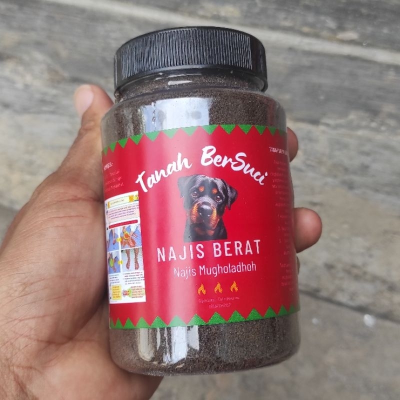 Tanah untuk bersuci dari najis berat kemasan botol najis kena air liur anjing najis terkena babi pak