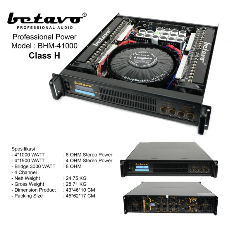 POWER AMPLIFIER BETAVO BHM-41000