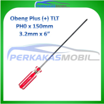 Obeng Plus TLT atau Obeng Kembang 3.2mm x 6 inchi PH0 x 150mm Gagang Kristal Original Kualitas Premi