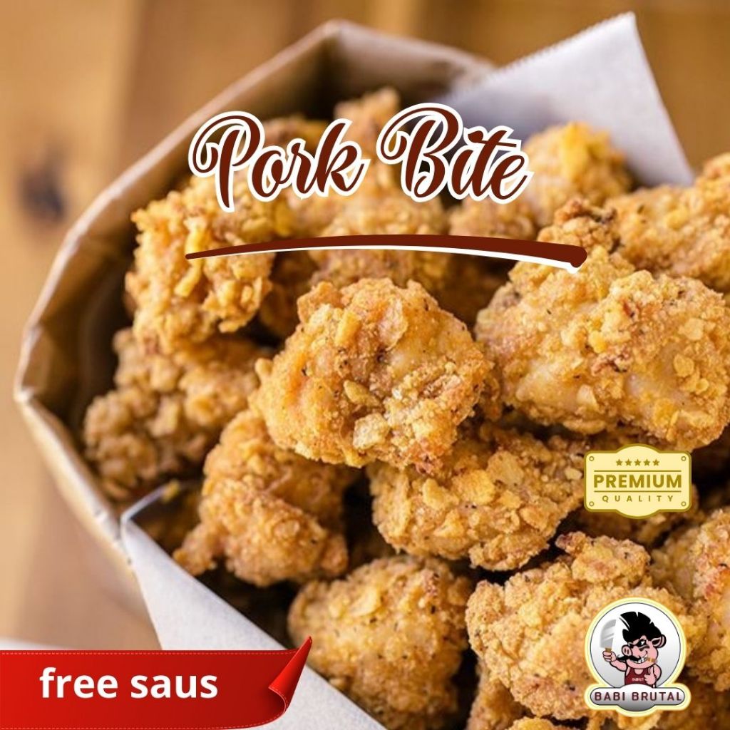 

Pork Bite 250gr dengan 3 saus
