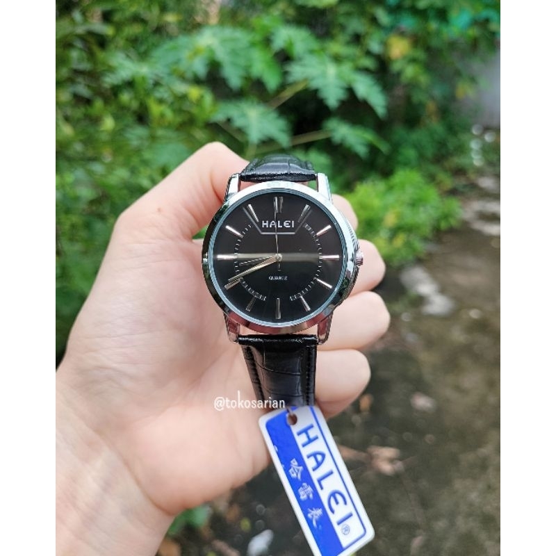 Jam Tangan Halei 506M Original Bergaransi Jam Tangan Kulit Pria