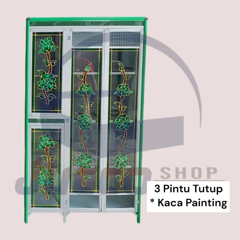 Rak Piring - Lemari sayur Aluminium 3pintu - Rak piring 3JB Murah Medan