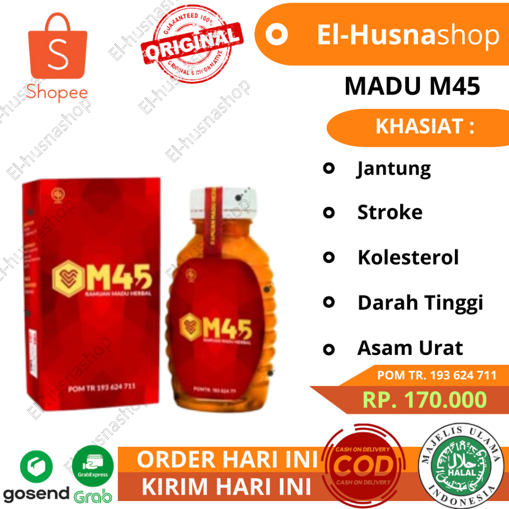 

Madu M45 Herbal Kolesterol Jantung Darah Stroke 245ml Asli Original