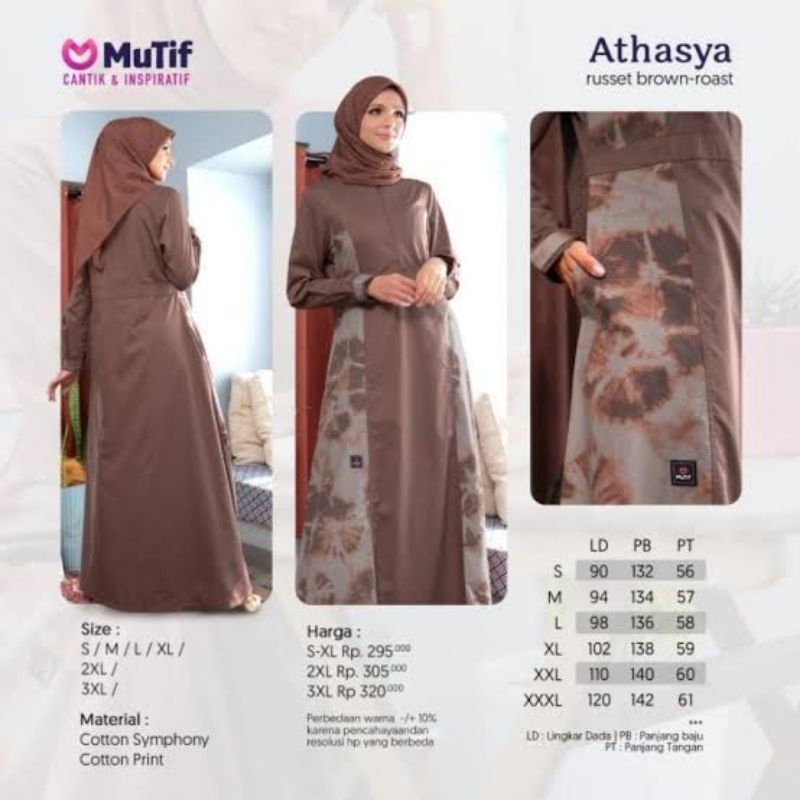 GAMIS MUTIF ATHASYA - GAMIS DEWASA - GAMIS WANITA DEWASA - GAMIS MUSLIMAH