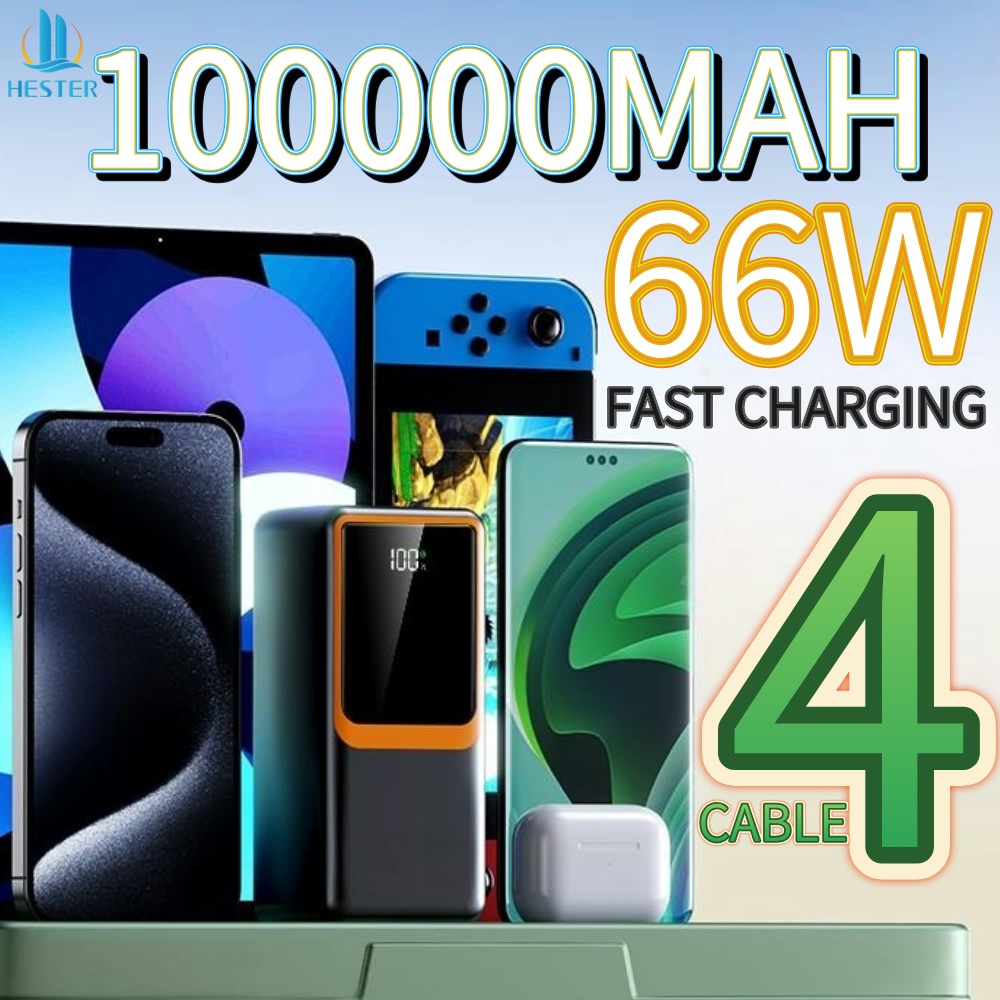 Hester crazy robot powerbank 66W fast charging power bank 100000mah powerbank fast charging power ba