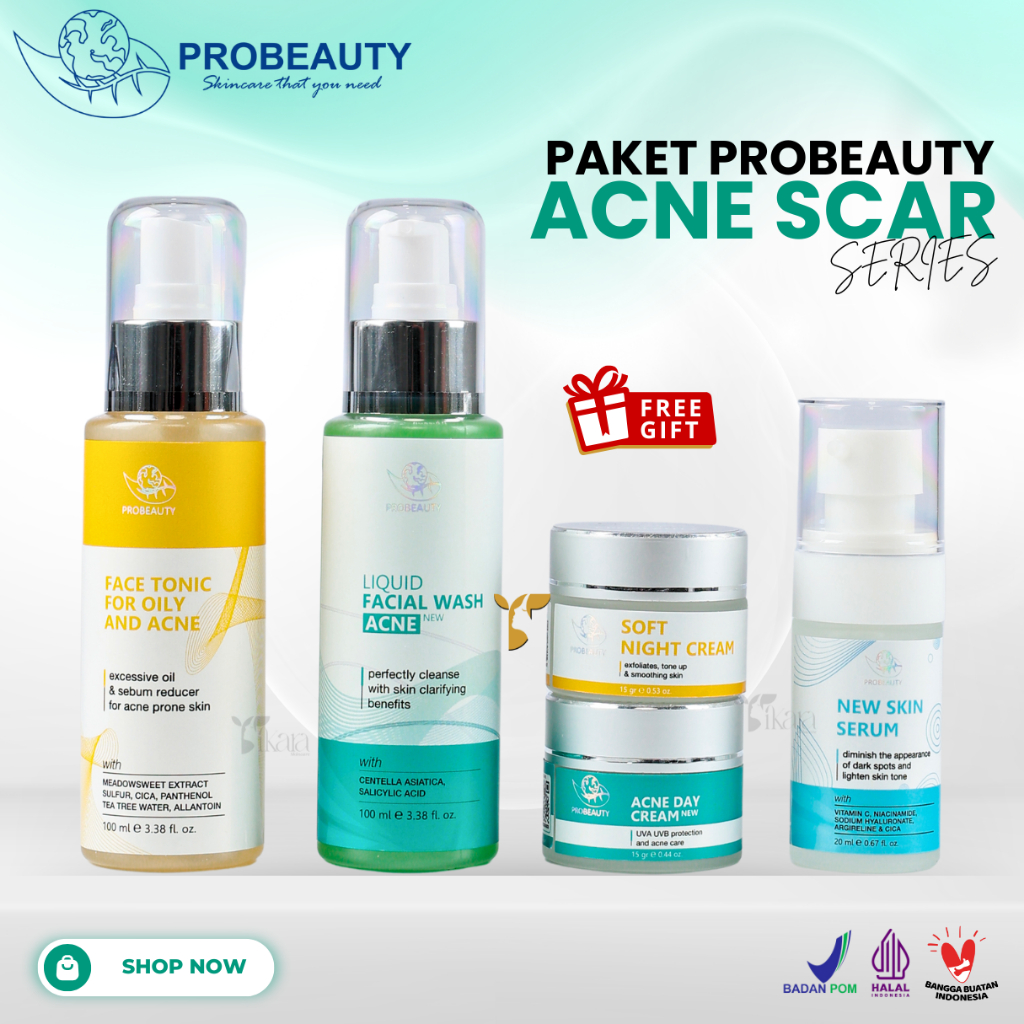 Probeauty paket acne scar - Paket skincare wajah berjerawat & bopeng
