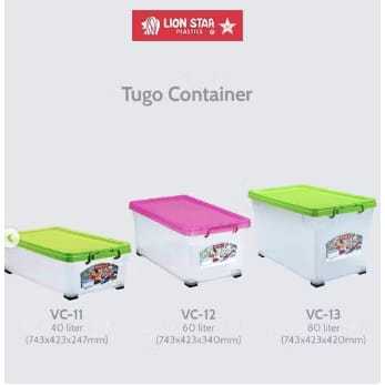 TUGO CONTAINER / LION STAR / 60 LITER & 80 LITER / BOX PENYIMPANAN BARANG  / BOX SERBA GUNA