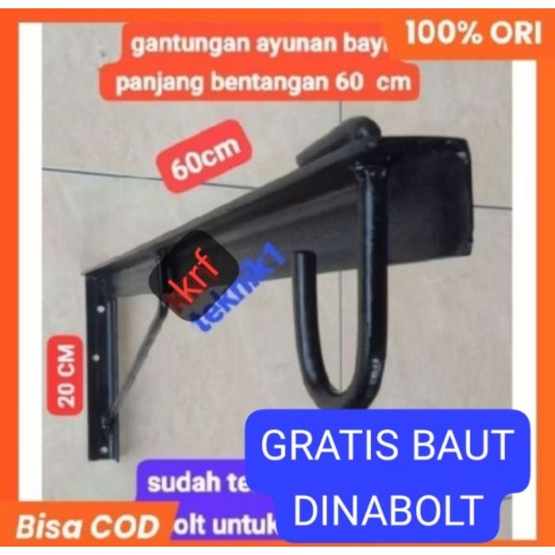 gantungan ayunan bayi tempel dinding tiang ayunan bayi ayunan bayi besi kuat dan kokoh gantungan lam