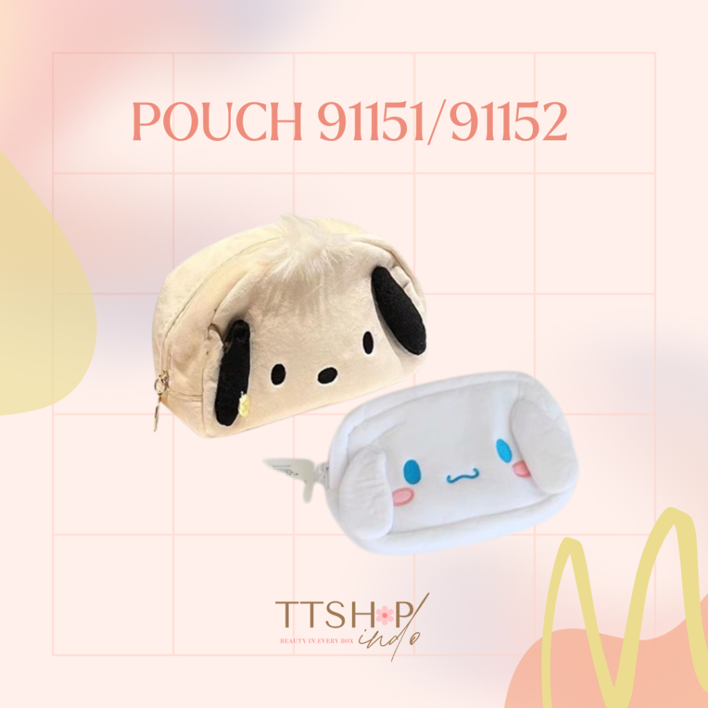 

TTSHOP Tempat Pensil Bulu Sanrio Cute / Pouch Kosmetik Make Up / Pouch Serbaguna (91151/91152)
