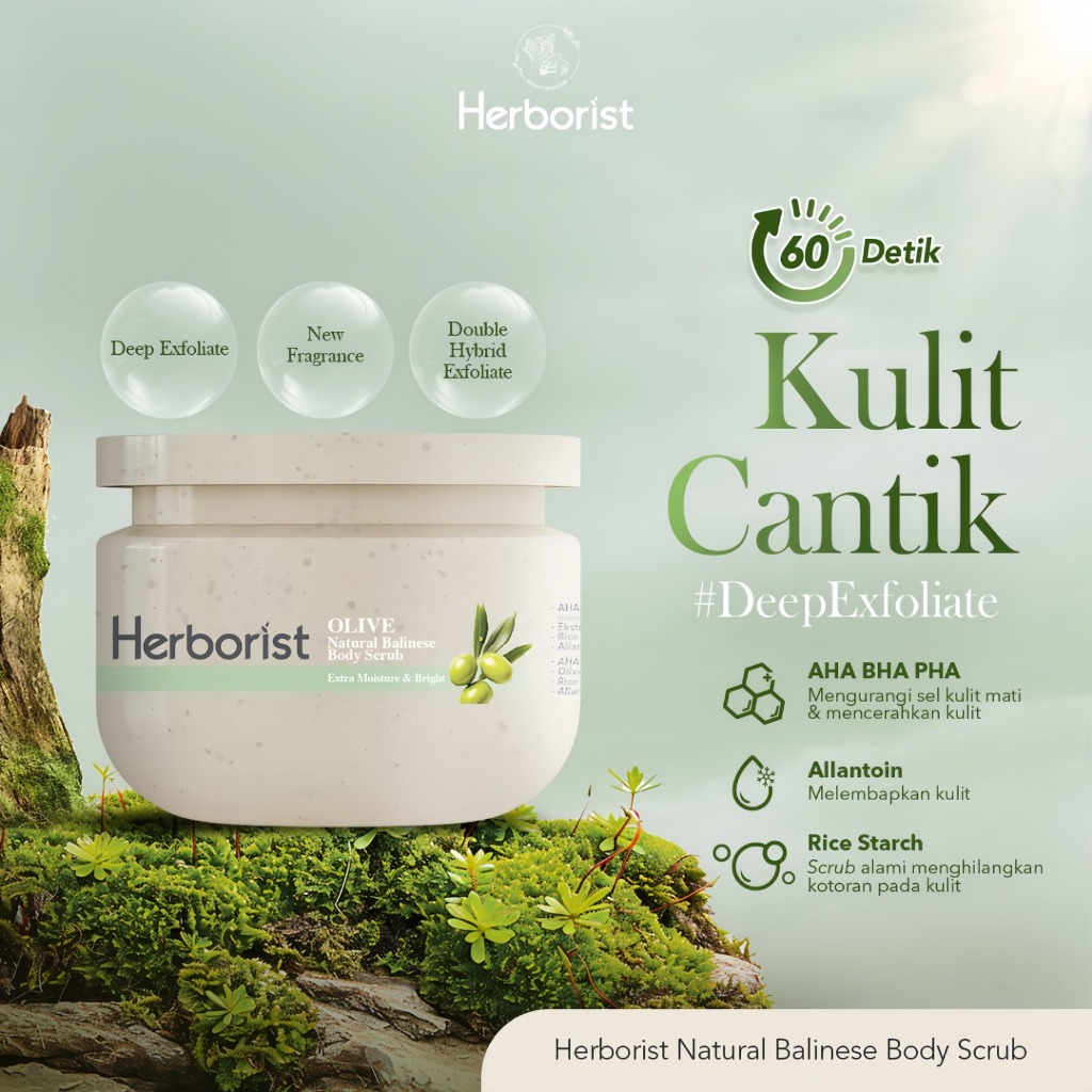 

Herborist Natural Balinese Body Scrub AHA-BHA-PHA 100g | 200g