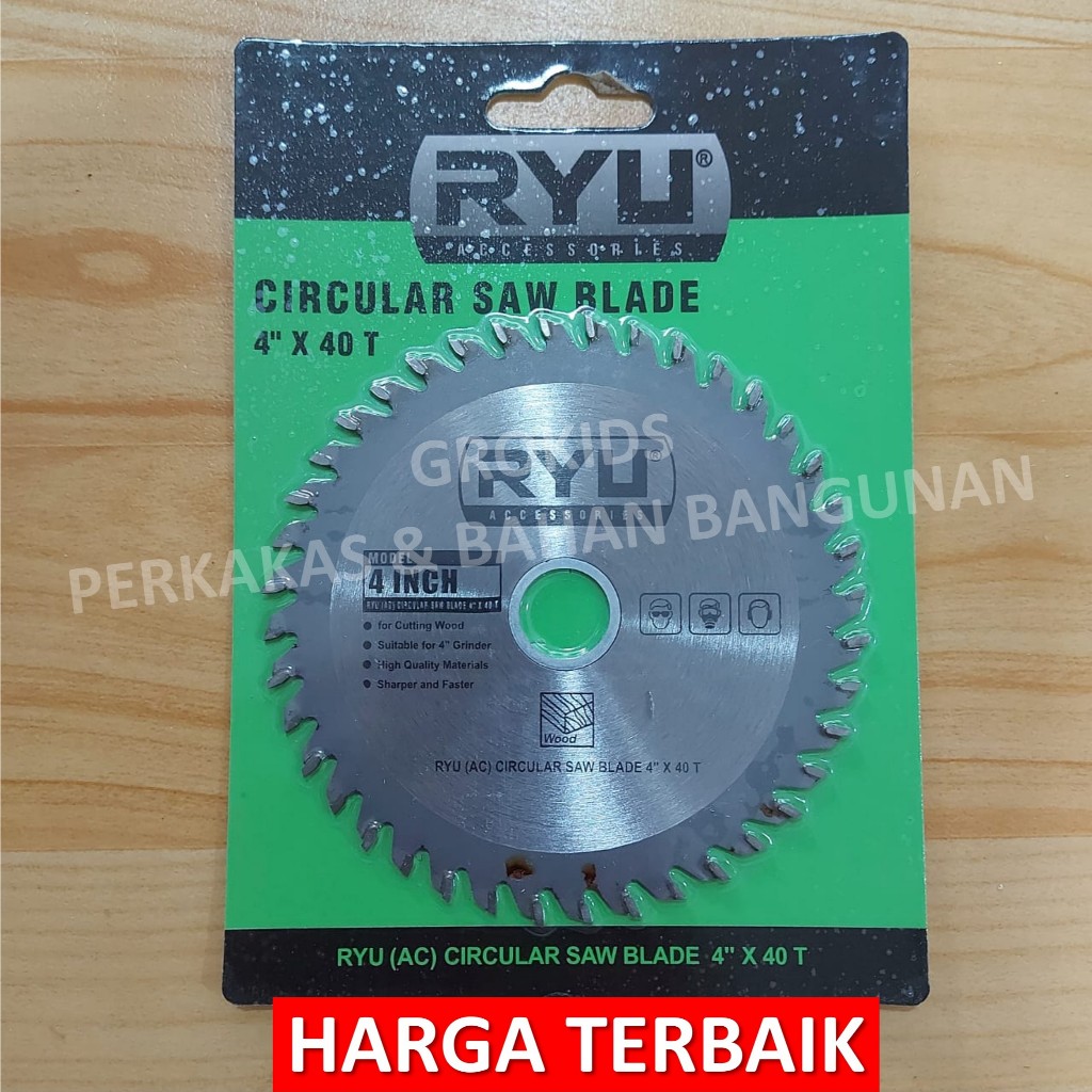 RYU Isi Pisau Gerinda Potong Kayu 4inch | Pisau Potong Kayu 4"