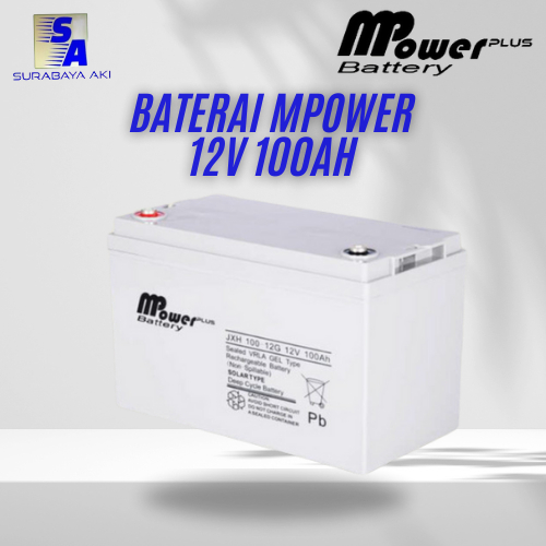 BATERAI MPOWER 12V 100AH JXH 100 -12G - AKI KERING ACCU VRLA MPOWER 12V 100AH