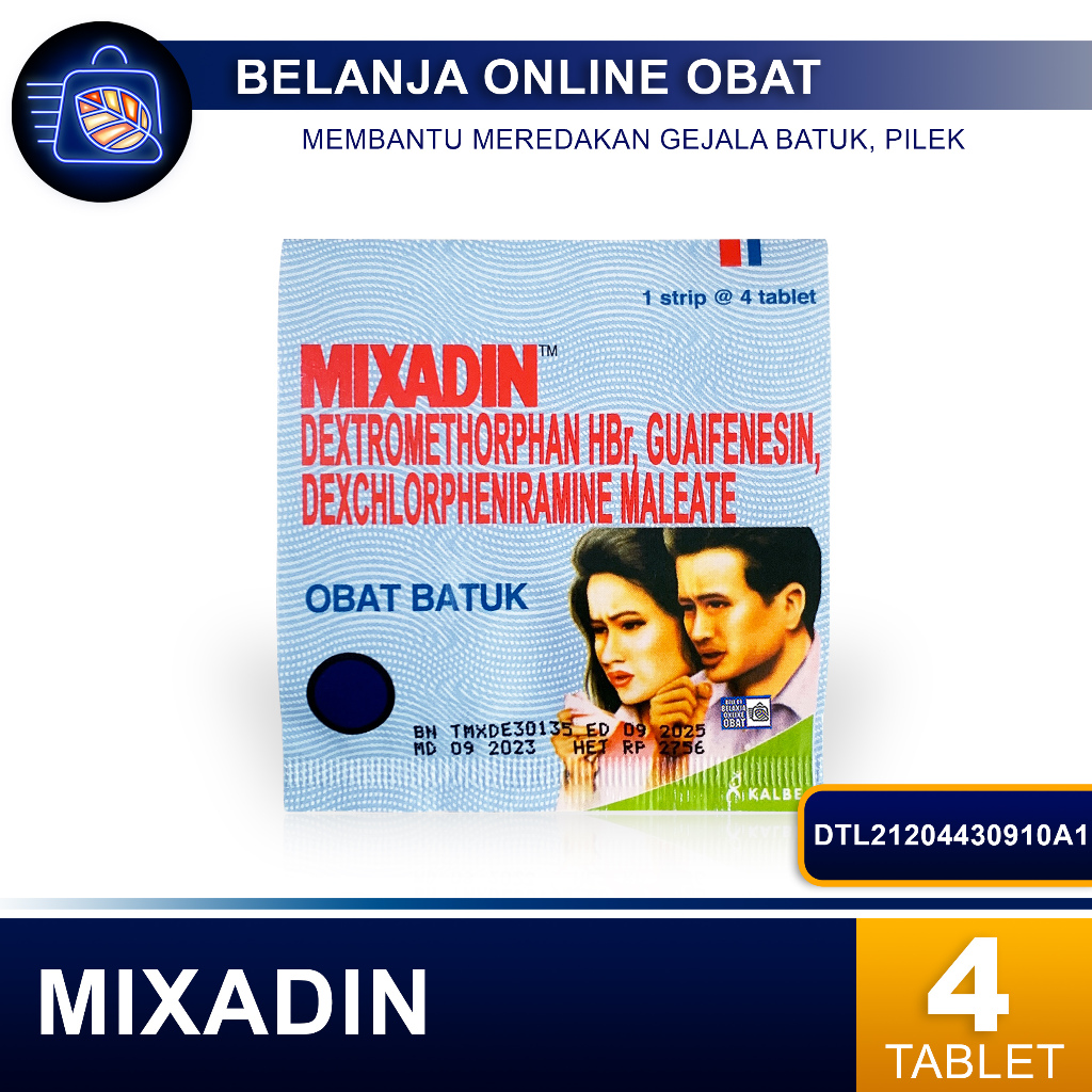 MIXADIN 4 TABLET // Obat Flu & Batuk