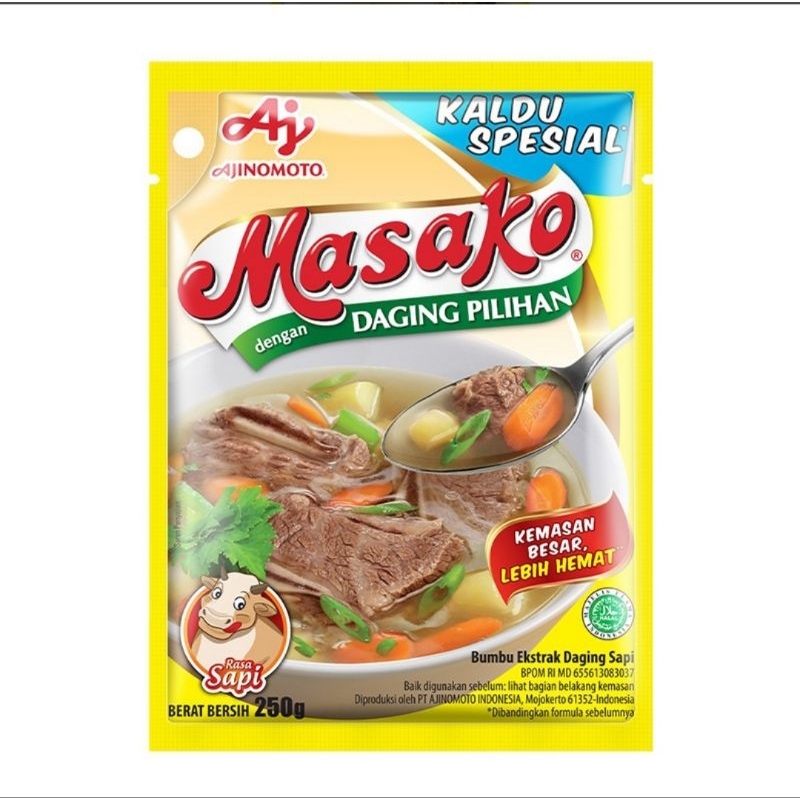 

Masako Bumbu Kaldu Penyedap Rasa Sapi 250 gr