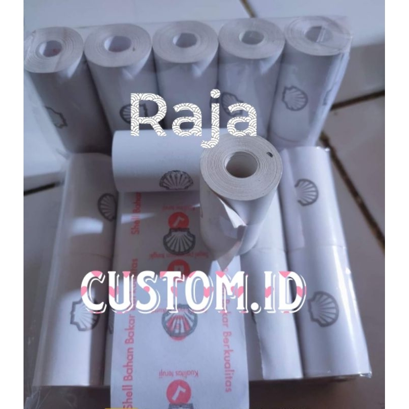 

Kertas Print Kasir Struk EDC Thermal Paper Roll Corelles Custom Logo Shell SPBU Uk. 58x30 dan 58x40 Berkualitas