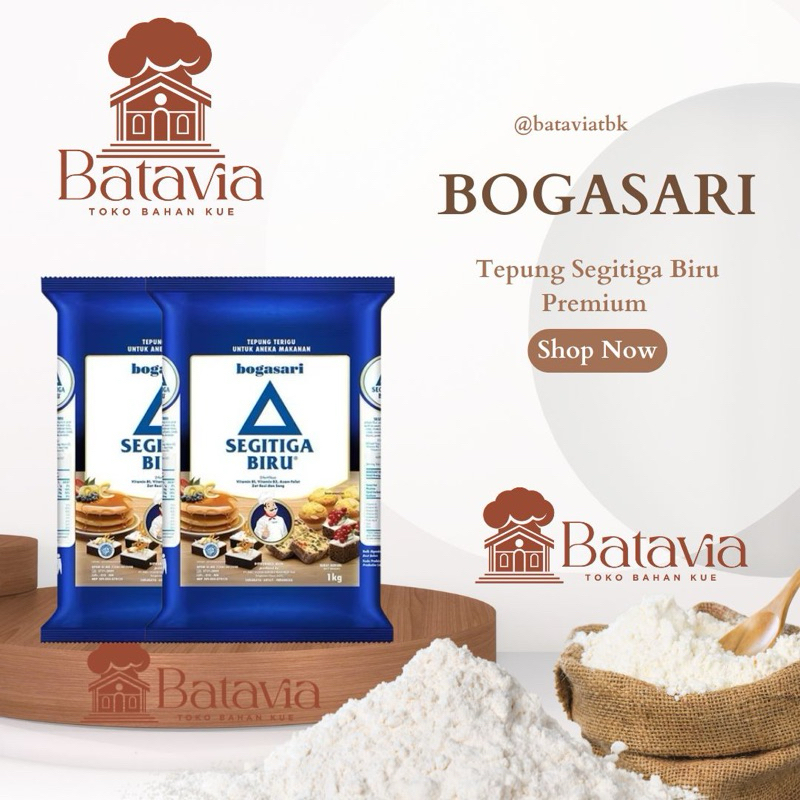

Segitiga Biru Bogasari Tepung Premium 1Kg | BOGASARI TERIGU SEGITIGA BIRU PREMIUM