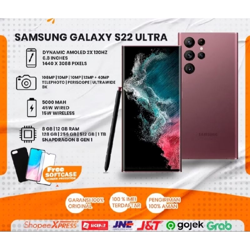 Samsung galaxy S22 ultra second original resmi SEIN