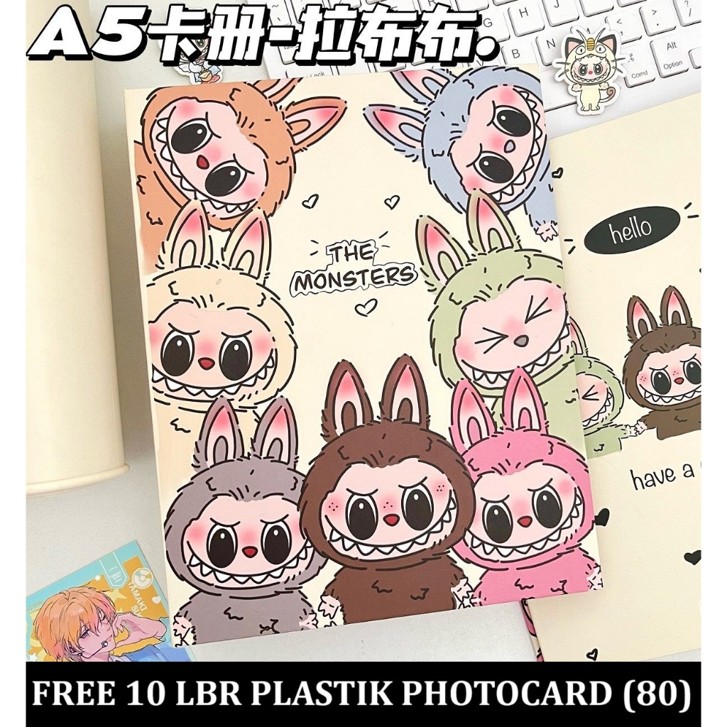 

Binder A5 6 RING Motif LABUBU Cute Cartoon The Monster Original import Sampul Buku tulis isi journal diary kuliah photo card photocard PC hobi koleksi foto artis ready stok premium mewah anak laki perempuan cewek cowok kado hadiah viral tiktok tik tok fyp