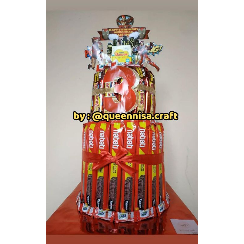 

snack tower/cake birthday/snack tower iron man/cake custom/request