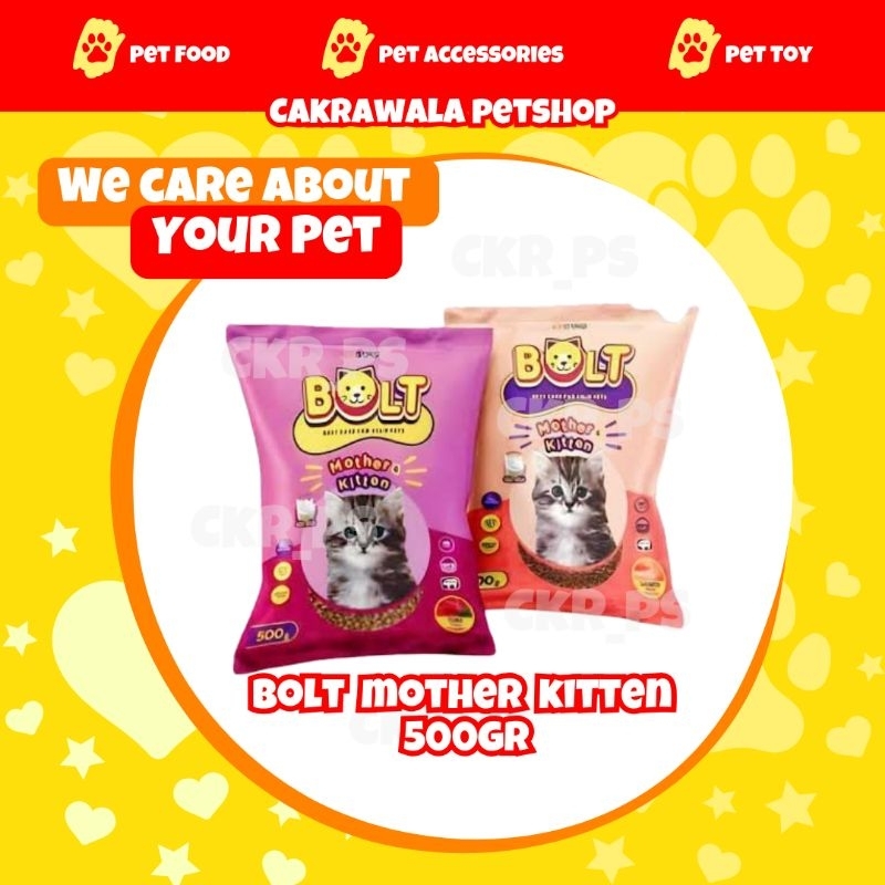 pakan anak kucing / pakan kitten BOLT MOTHER & KITTEN 500gr