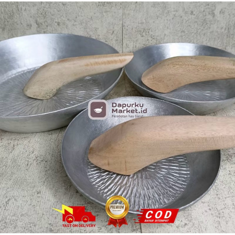 Cobek Gratis Ulekan dengan Ukuran 17cm-35cm Cobek Alumunium Ori 100% Garut