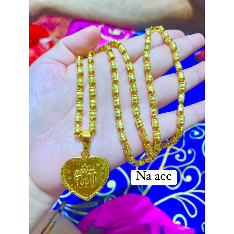 kalung bambu Gucci lapis emas