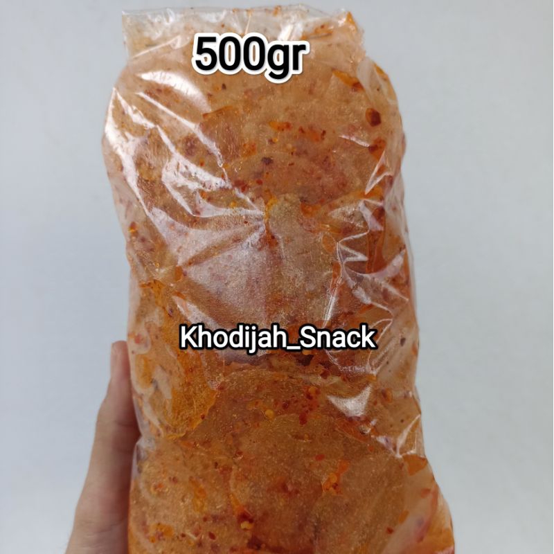 

Kripca Keripik Kaca Sebring Seblak Kering Pedas Kriuk Kemasan 500gram