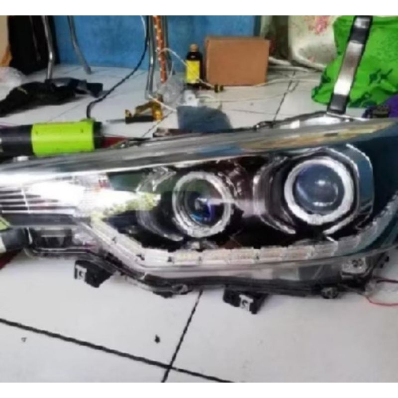Headlamp mobil Dobel Projie BILED Alis sein running kristal