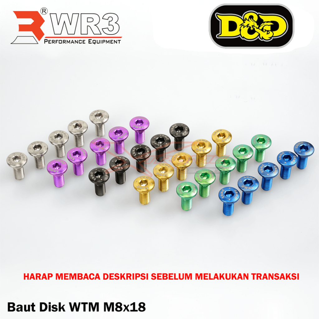 Baut Disk Cakram Piringan WR3 Titanium