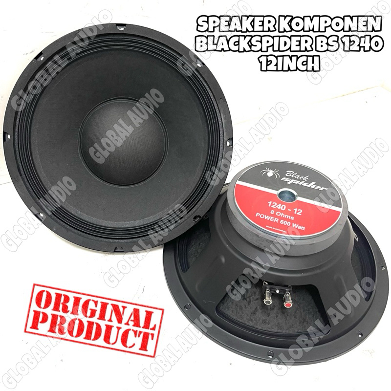 Speaker Komponen BlackSpider 1240 12inch 600watt Original Speaker Componen Black spider BS 1240 bs12