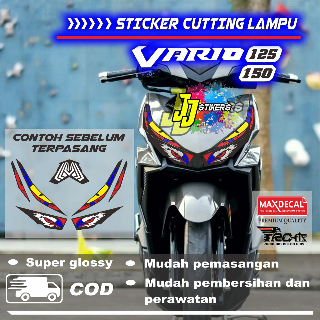 Sticker Lampu Vario Led 125 & 150 2016 - 2017