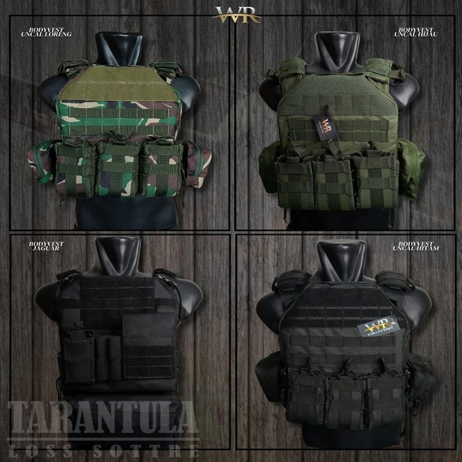 Bodyvest Rompi Uncal Tactical Quick Release Merk WR / Body Vest Loreng TNI / Rompi Anti Peluru / Bod