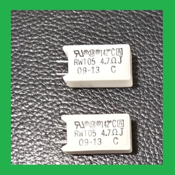 Qty 2 Pcs 4.7 ohm 5W 4R7 Thermal Fuse Resistor 142C Original Micron