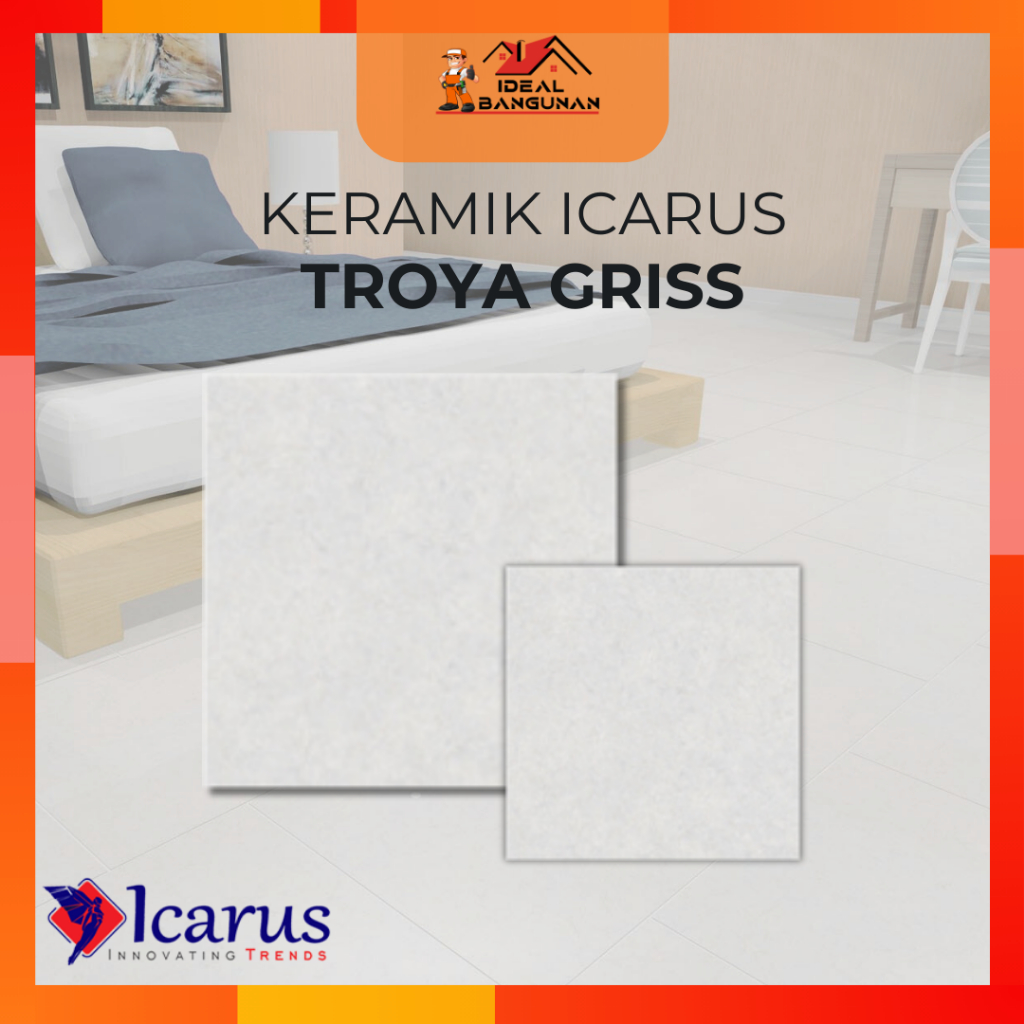 [READY] KER. ICARUS 50X50 TROYA GRISS | KERAMIK LANTAI | KERAMIK