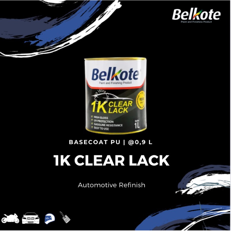 Belkote 1k Clear Lack - 1L ( Cat pernis kayu / mobil / motor)