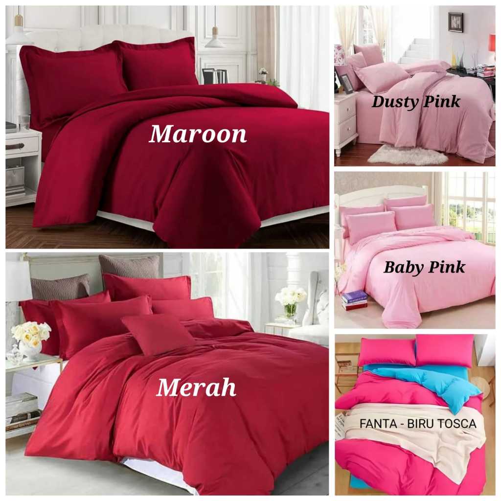 Bedcover l Bed Cover Saja Tanpa Sprei Bahan Katun Jepang ORI Import Polos Aneka Warna Size Single Do