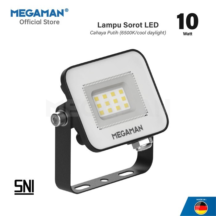 MEGAMAN Lampu SOROT 10 Watt FloodLight Megaman ZDL3014 6500K Putih