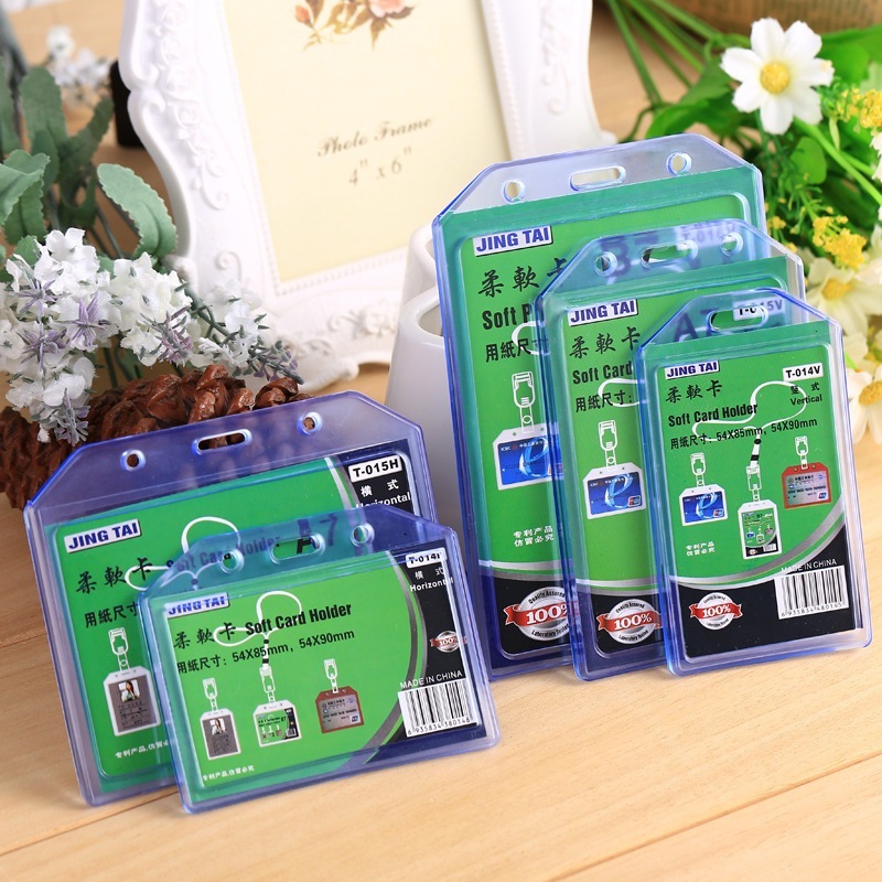 

T-014V Soft Card Vertical T-014h Horizontal Holder ID Card Penjepit ID Card 1PC Lace holder