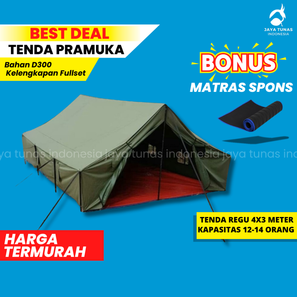 TENDA PRAMUKA TENDA REGU PRAMUKA TENDA PRAMUKA 3X4 FULLSET