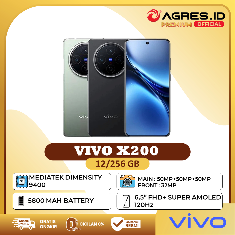VIVO X200 (12/256) - ZEISS Telephoto Camera, 5800 mAh BlueVolt Battery, Dimensity 9400, vivo AI
