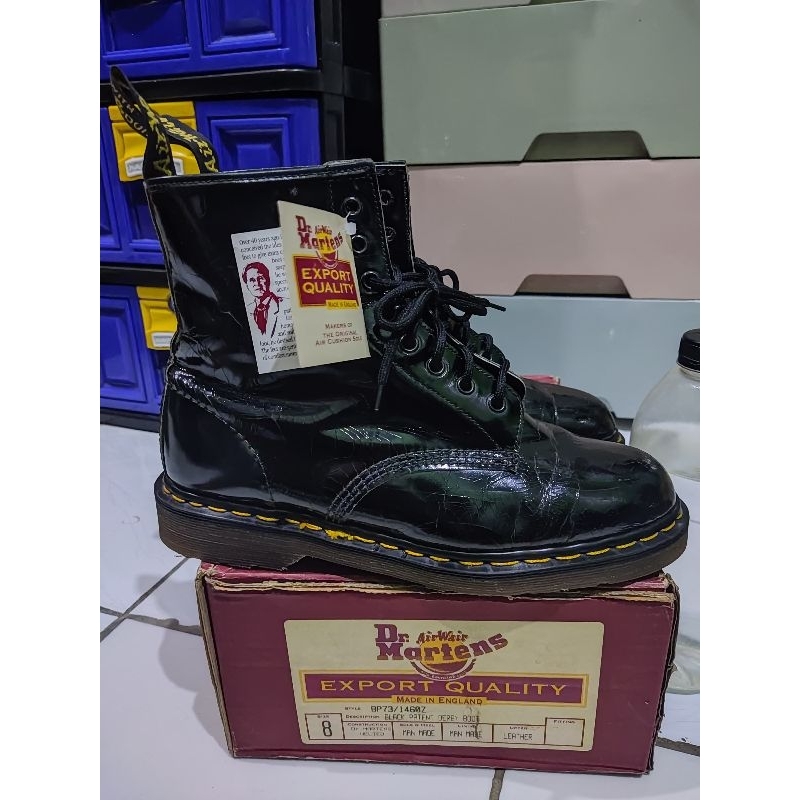 Dr Martens Vintage Rare 1460 Black Patent Lamper