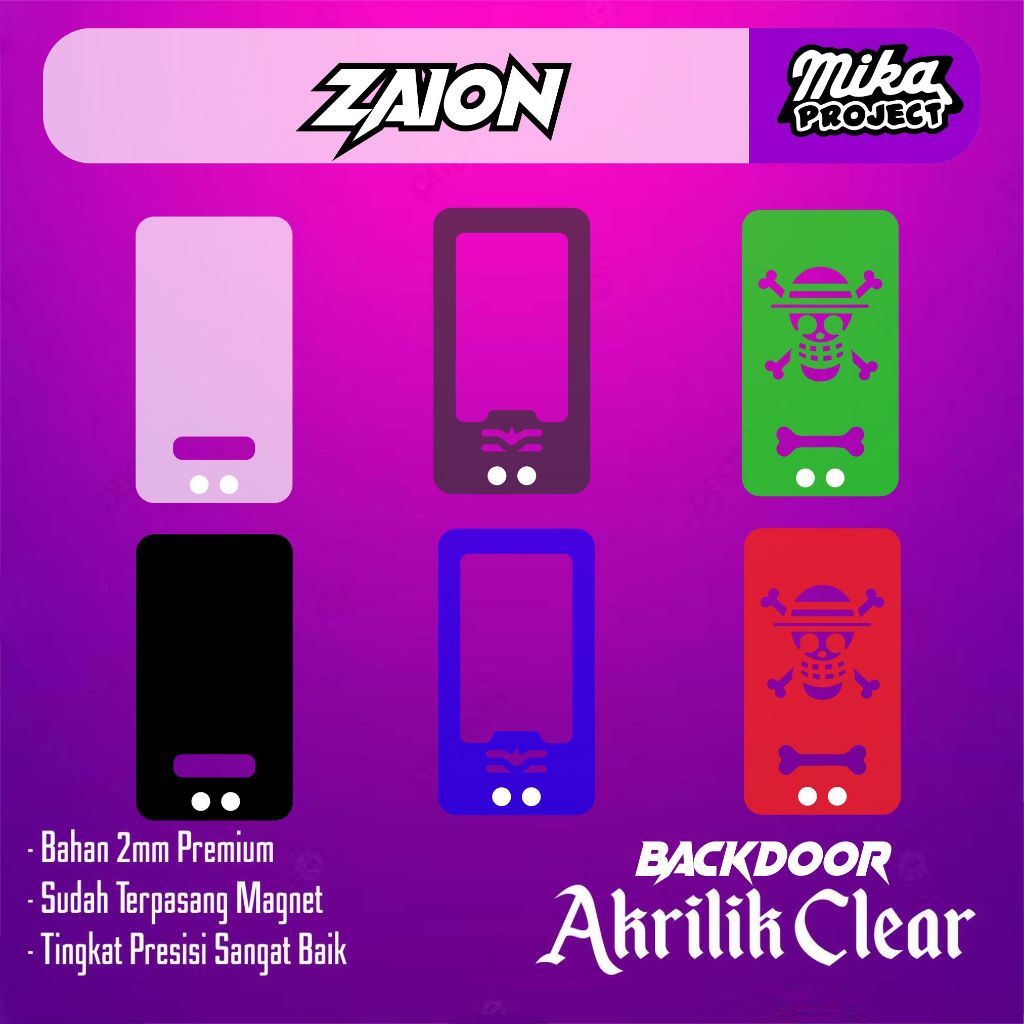 

MIKAPROJEC Akrilik Transparant Bening/Transparan Hitam Hiasan ZAION ZhaffCustom