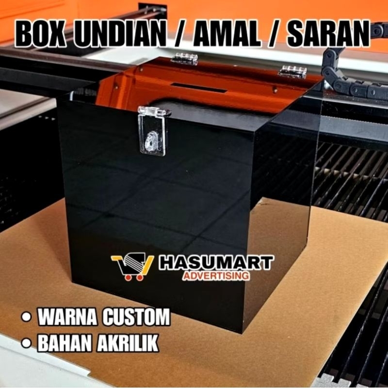 

Box Akrilik Undian 30×30×30cm WARNA / Kotak Saran Akrilik / Kotak Amal / Box Acrylic Custom