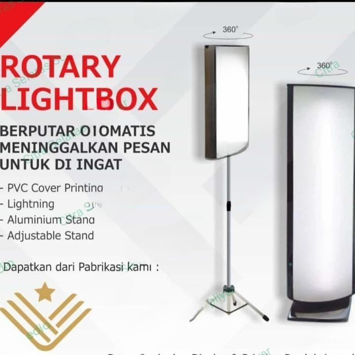 TERBARU Standing Rotary Light Box Banner Stand