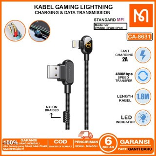 MCDODO CA-8631 Kabel Data Gaming LED USB A To Type Lightning 1,8M