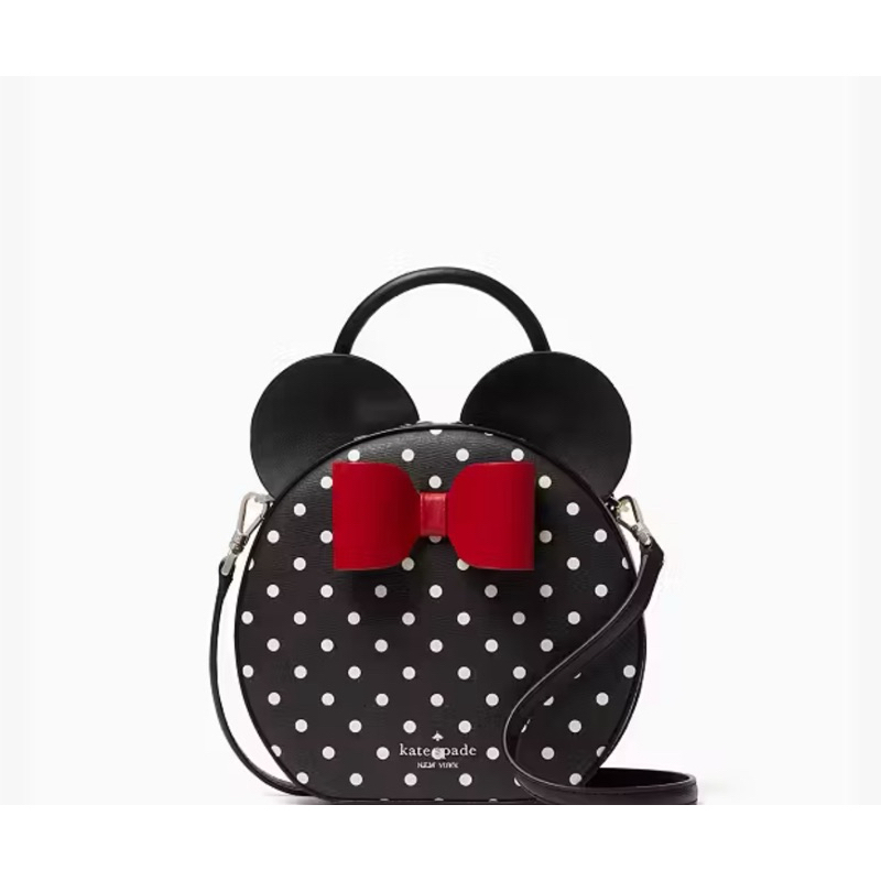 Disney x Kate Spade New York Minnie Mouse Crossbody Bag in Black Polka Dot