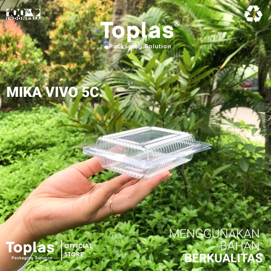 VIVO Mika 5C isi 100pcs / Mika Plastik Kotak / Mika Plastik Bening