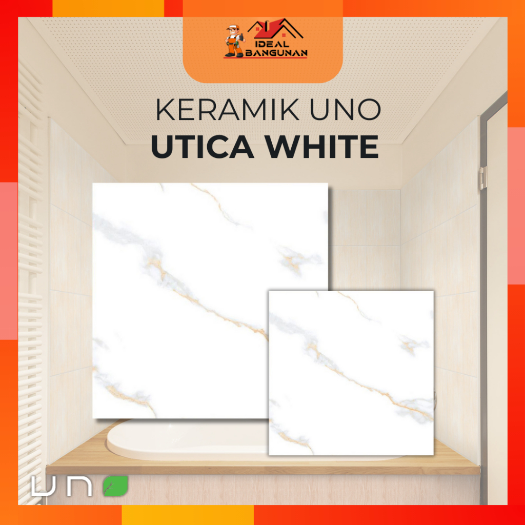 [READY] KER. UNO 50X50 UTICA WHITE | KERAMIK LANTAI | KERAMIK