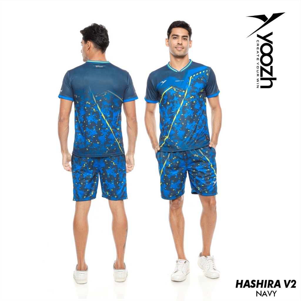 Yoozh HASHIRA V2 NAVY setelan jersey badminton yoozh original kaos badminton celana badminton baju b
