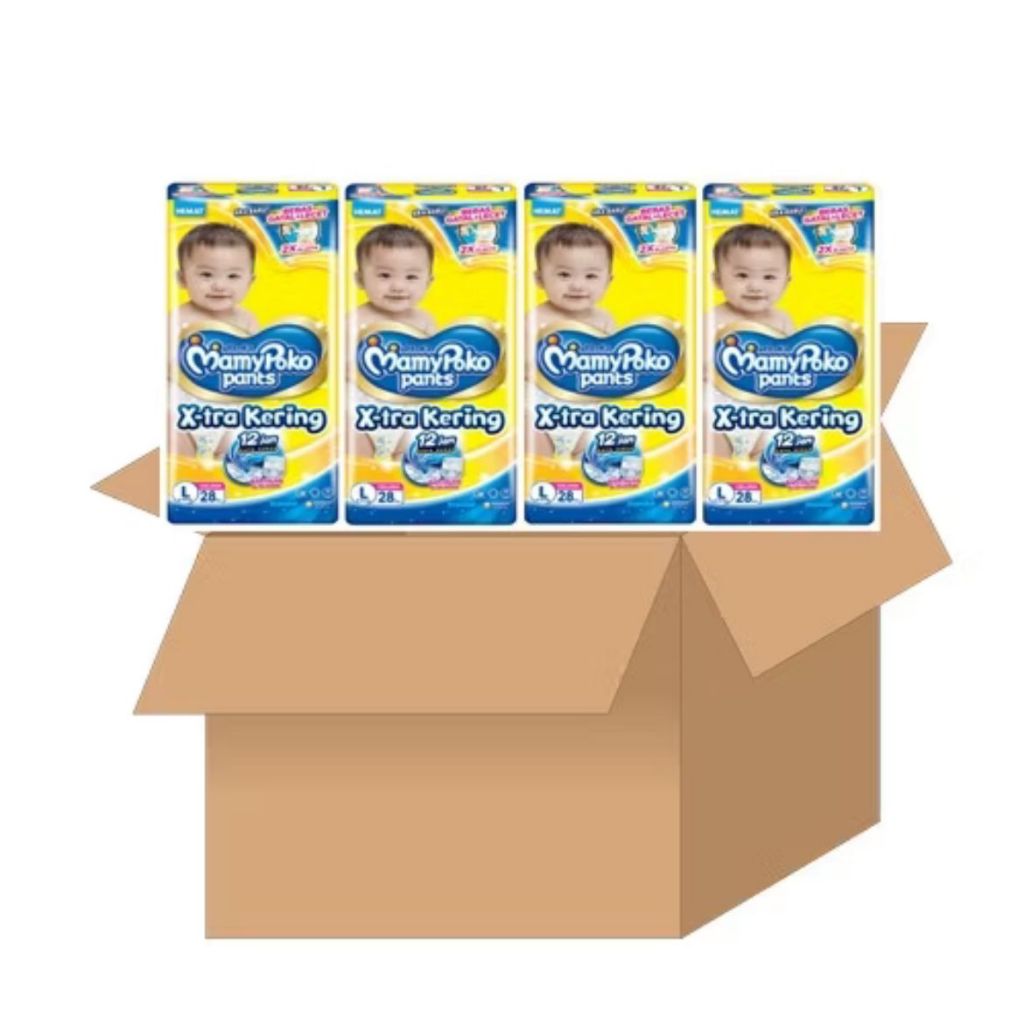 Ready Harga Grosir Popok Pampers MamyPoko Pants X-tra Kering Celana Ukuran S-38 M-32 L-28 XL-26 XXL-